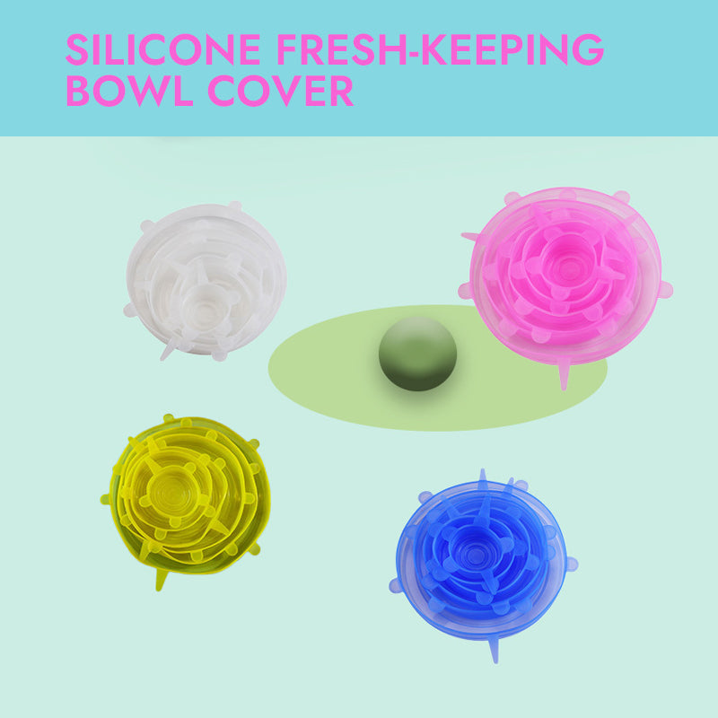 Set of 6 Stretch Silicone Fresh Covers