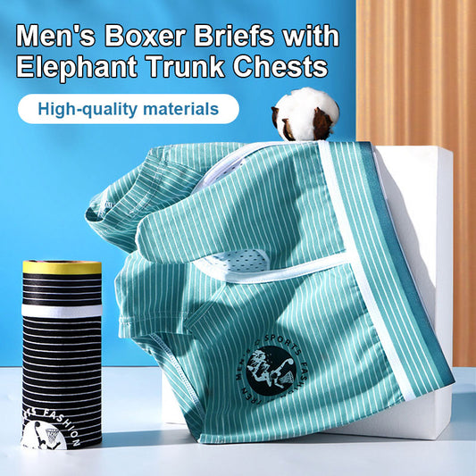 Men's Boxer Briefs with Elephant Trunk Chests