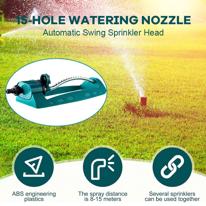 15-Hole Watering Nozzle Automatic Swing Sprinkler Head