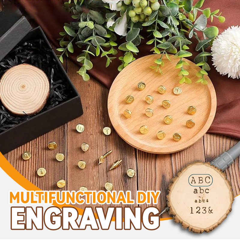 🔥 Hot SALE🔥26 Letters Copper Mold —DIY Wood Burning/Carving Set