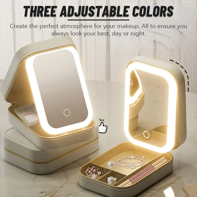 LED Three-Color Adjustable Makeup Mirror