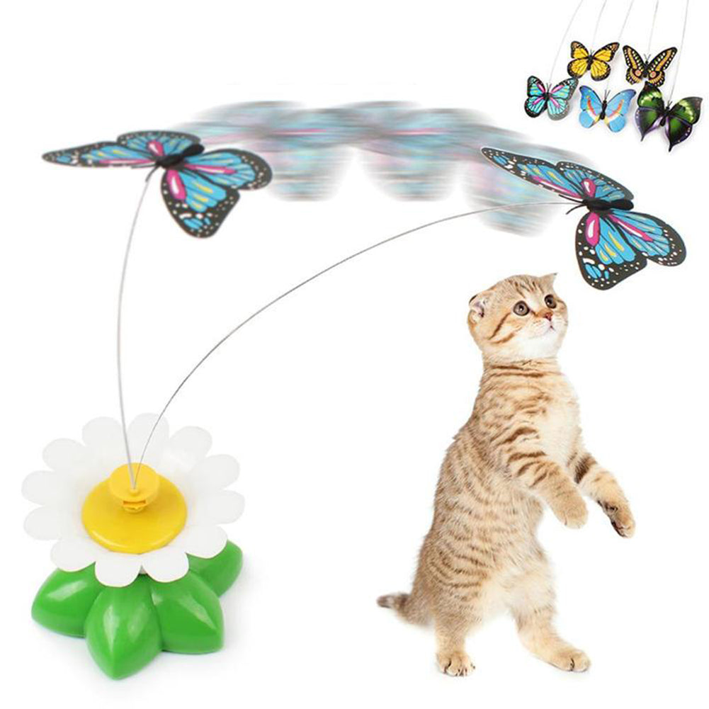 bird automatic rotating cat teaser