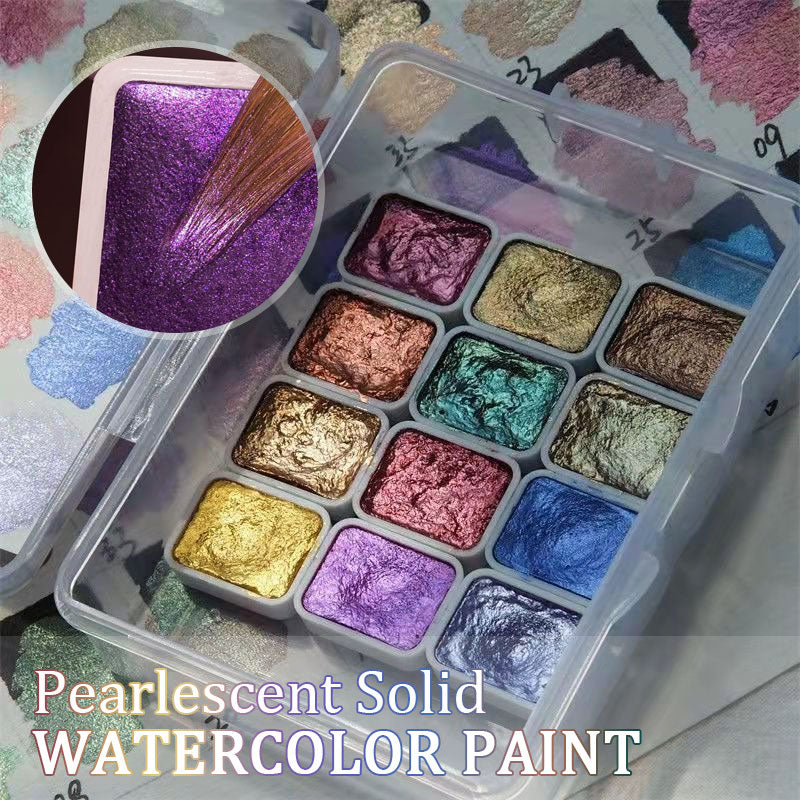 🔥Hot Sale🔥Pearlescent Solid Watercolor Paint