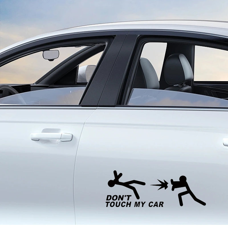 "Don't Touch My Car" Personalized Reflective Car Sticker