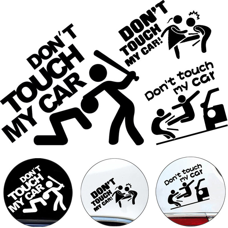 "Don't Touch My Car" Personalized Reflective Car Sticker